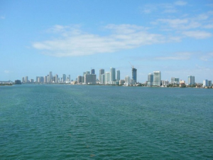 Панорама залива Бискейн в Майами во Флориде