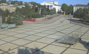 Площадь Ленина и Драм Театр в Керчи в Крыму