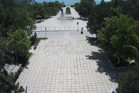 Веб камера Крыма, поселок Приморский, Центральная площадь