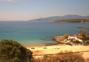 Пляж Калогриа в Ступа на Пелопоннесе в Греции