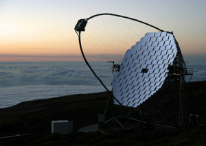 Телескоп MAGIC в обсерватории Роке-де-лос-Мучачос на острове Ла-Пальма