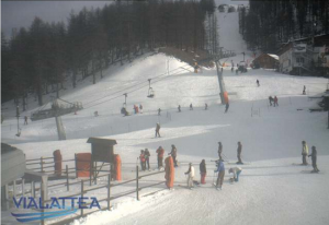 Веб камера Италия, горнолыжный курорт Сестриере, склон Monte Sportinia