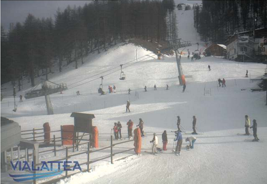 Веб камера Италия, горнолыжный курорт Сестриере, склон Monte Sportinia