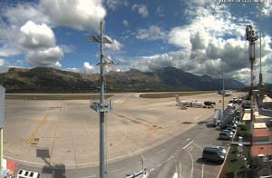 Панорама международного аэропорта в Дубровнике в Хорватии