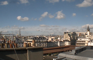 Панорама Парижа во Франции из квартала Сен-Жермен