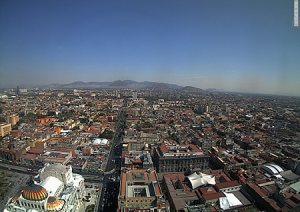 Веб-камера Мехико, Панорама с Латиноамериканской башни, вид на север