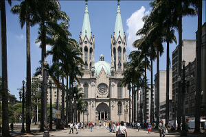 Соборная площадь Сан-Паулу, веб камера в Бразилии