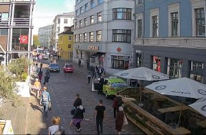 Улица Аудею в Риге в Латвии