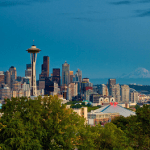 Панорама Сиэтла, веб камера в США