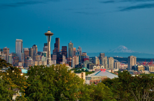 Панорама Сиэтла, веб камера в США