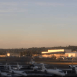 Стоянка самолетов в Аэропорту Боинг Филд в Сиэтле