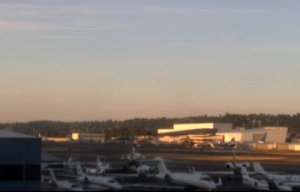 Стоянка самолетов в Аэропорту Боинг Филд в Сиэтле