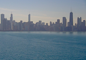 Панорама Чикаго в штате Иллинойс