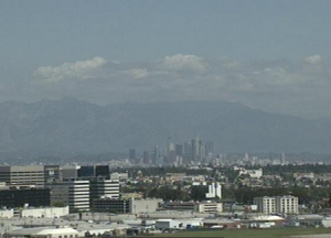 Панорама аэропорта Лос-Анджелеса в штате Калифорния