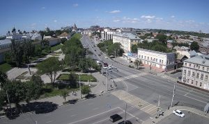 Астраханский Кремль и Октябрьская площадь в Астрахани