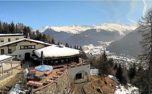 Панорама ресторана Schatzalp Panorama в Давосе в Швейцарии
