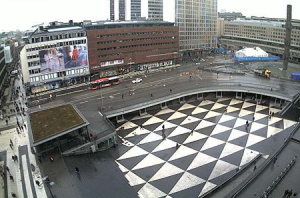 Площадь Сергеля в Стокгольме в Швеции