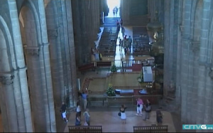 Веб камера находится в Кафедральном соборе в городе Сантьяго-де-Компостела