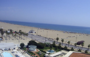 Пляж Лас Аренас в Валенсии в Испании