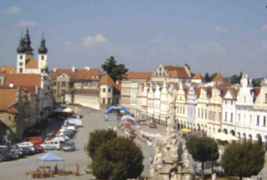 Городская площадь города Тельч в Чехии