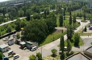 Индустриальный микрорайон в городе Кривой Рог на Украине