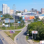 Перекресток проспекта Свердловский и улицы Труда в Челябинске
