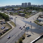 Перекресток улицы Братьев Кашириных и улицы Косарева в Челябинске
