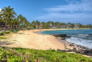 Веб камера Гавайские острова, остров Кауаи, отель Sheraton Kauai Resort, пляж