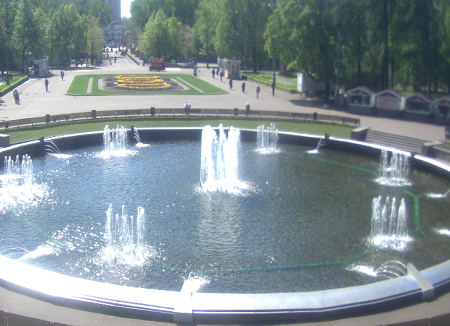 Веб камера Москвы, парк Сокольники, Фонтанная площадь
