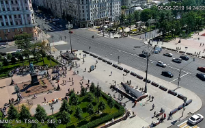 Веб камера Москвы, Пушкинская площадь и Тверская улица