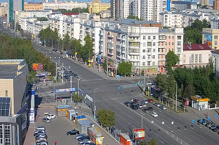 Веб камера Челябинска, перекресток проспекта Свердловский и проспекта Ленина Веб камера Челябинска, перекресток проспекта Свердловский и проспекта Ленина