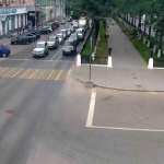Перекресток Комсомольского проспекта и улицы Пушкина в Перми