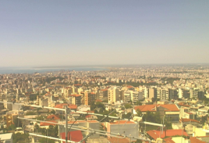Панорама города Салоники в Греции