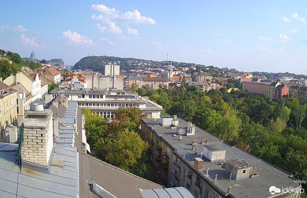 Веб камера показывает панораму города Буда в Будапеште в Венгрии Панорама города Буда в Будапеште в Венгрии