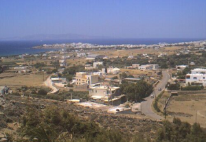 Панорама города Тинос в Греции