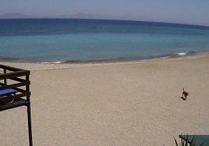 Пляж в Теологос на острове Родос в Греции