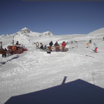Учебный склон Айсберг на горнолыжном курорте Домбай