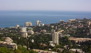 Панорама города Ялта в Крыму