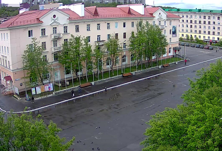 Веб камера Североморск, Площадь Сафонова Веб камера Североморск, Площадь Сафонова