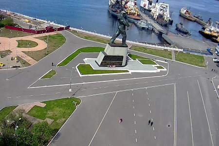 Веб камера Североморск, Приморская Площадь Веб камера Североморск, Приморская Площадь