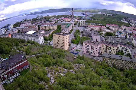 Веб камера Североморск, центр города Веб камера Североморск, центр города