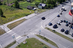 Перекрёсток улиц Новокирпичная и Бумажников в Кондопоге