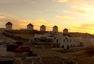 Ветряные мельницы в городе Миконос