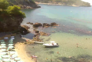Веб камера Италия, Палинуро, пляж Фикочелла (Spiaggia Ficocella)