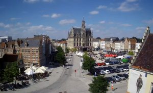 Рыночная площадь в городе Ауденарде в Бельгии
