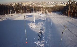 Учебный склон горнолыжного комплекса Уктус в Екатеринбурге