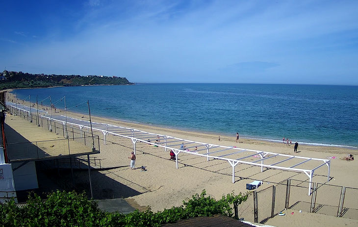 Веб камера Крыма, поселок Учкуевка, пляж