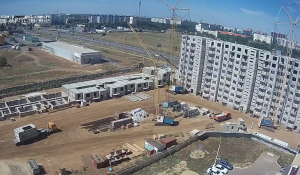 Строительство жилого массива на улице Карбышева в Волжском
