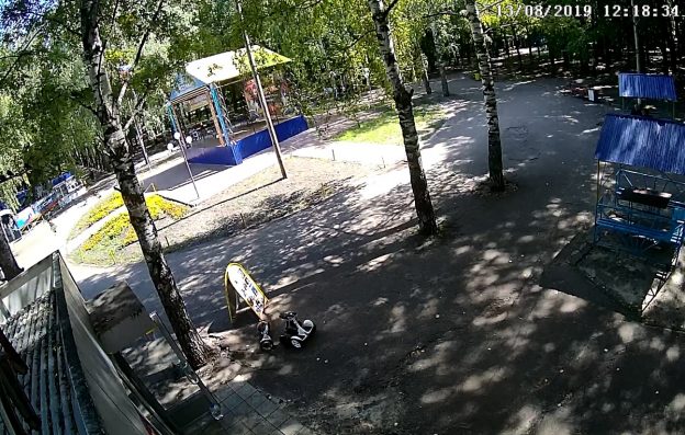 Веб камера показывает парк Парк