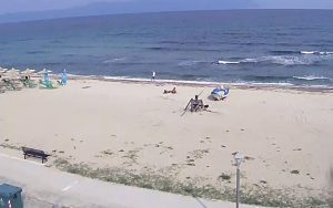 Пляж Сарти в Греции из отеля MARIA